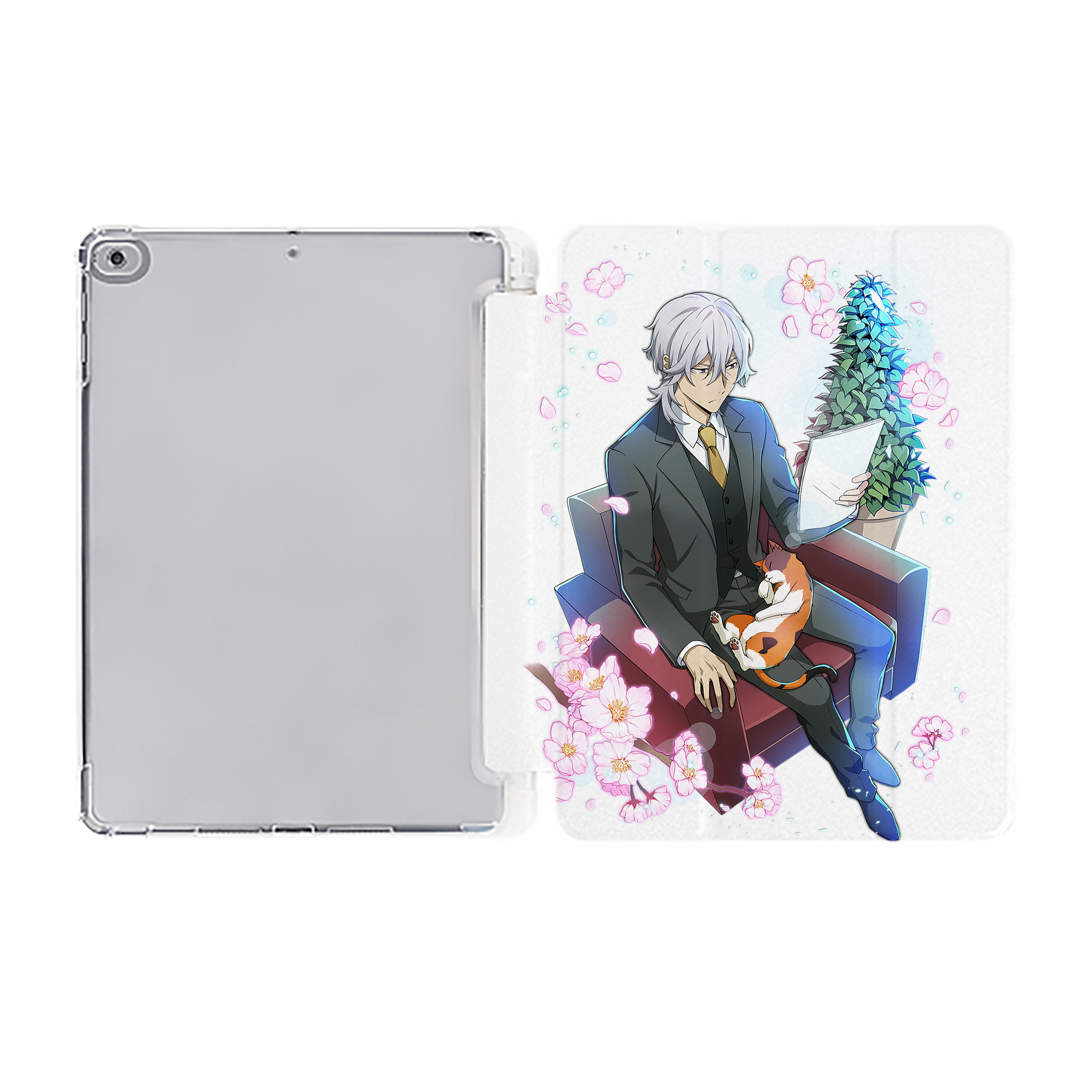 （画像用） 文豪ストレイドッグス Bungo Stray Dogs IPad ケース ペン収納付き 三つ折りスタンド PUレザー×シリコン 対応機種9.5/10.5/10.9インチ